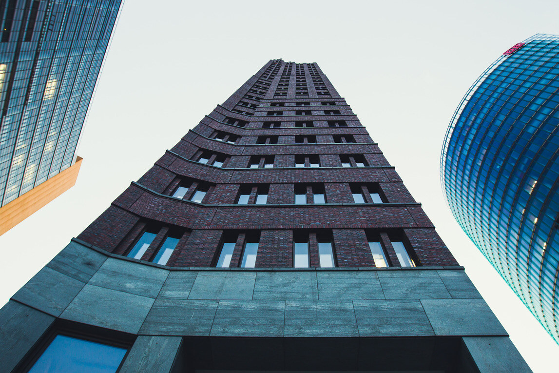 Image of a building from the ground up